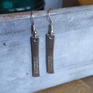 Stainless Earrings Upcycled from Silverware